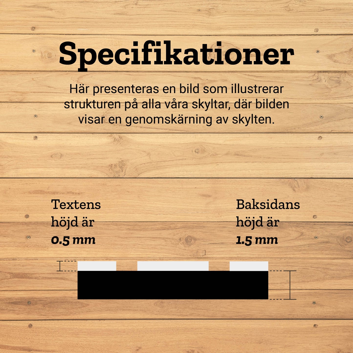 Adressera adresskylt | Tejp & skruv | Designa egen | Återvunnen plast | 75x38 mm - 188x94 mm