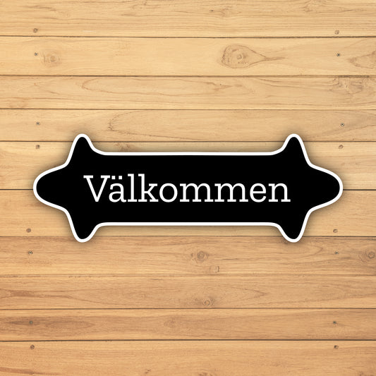 Charmig skylt | Tejp & skruv | Designa egen | Återvunnen plast | 100x33 mm - 200x66 mm