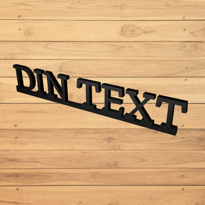 Stående text skylt | Designa egen | Tejp | Återvunnen plast