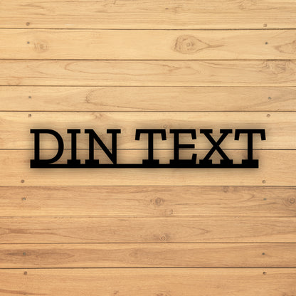 Stående text skylt | Designa egen | Tejp | Återvunnen plast