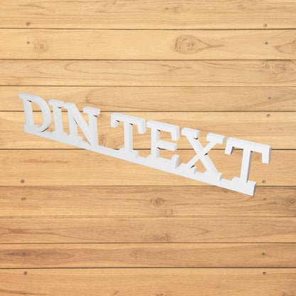 Stående text skylt | Designa egen | Tejp | Återvunnen plast