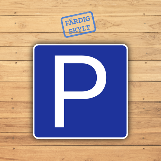 P-skylt för privat område | Tejp & skruv | Återvunnen plast | 100x100 mm - 200x200 mm