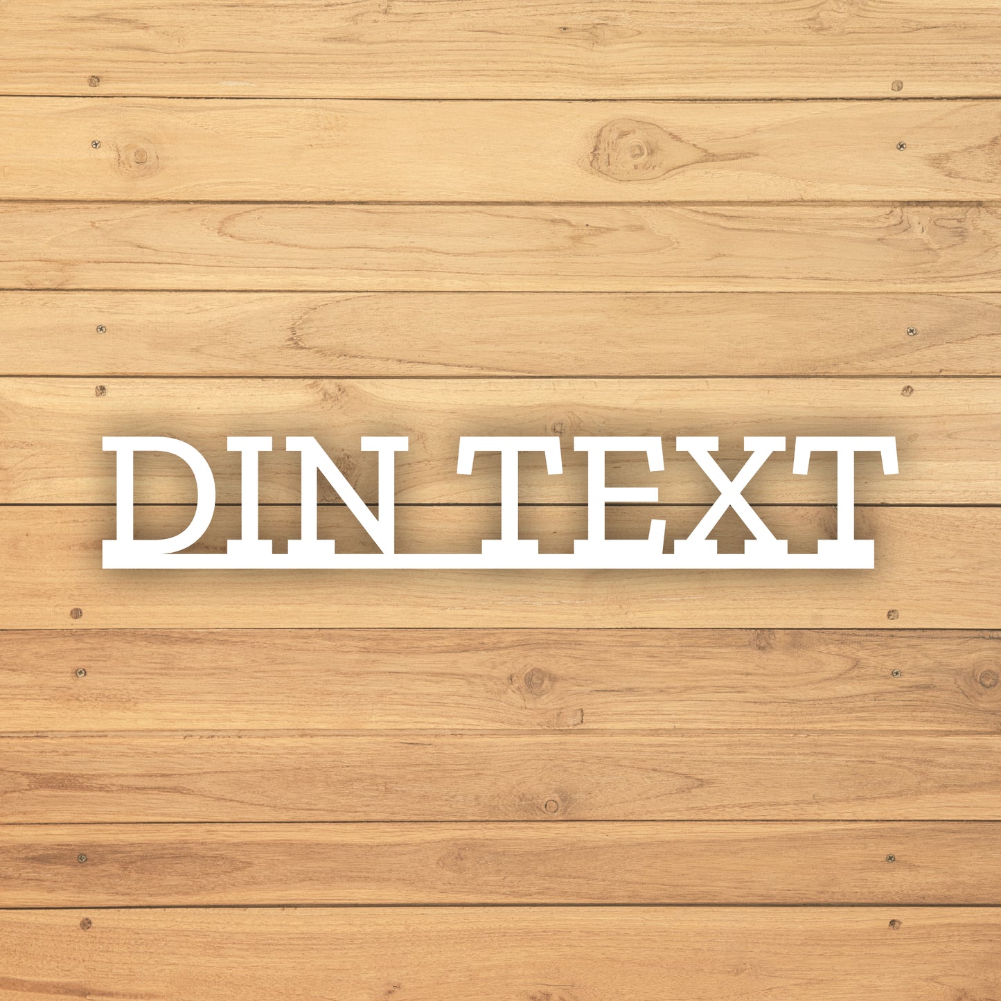 Stående text skylt | Designa egen | Tejp | Återvunnen plast