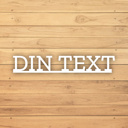Stående text skylt | Designa egen | Tejp | Återvunnen plast